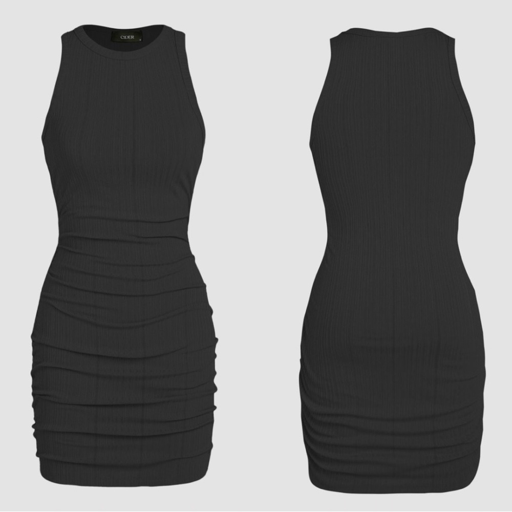 Ruched Sleeveless Mini Dress